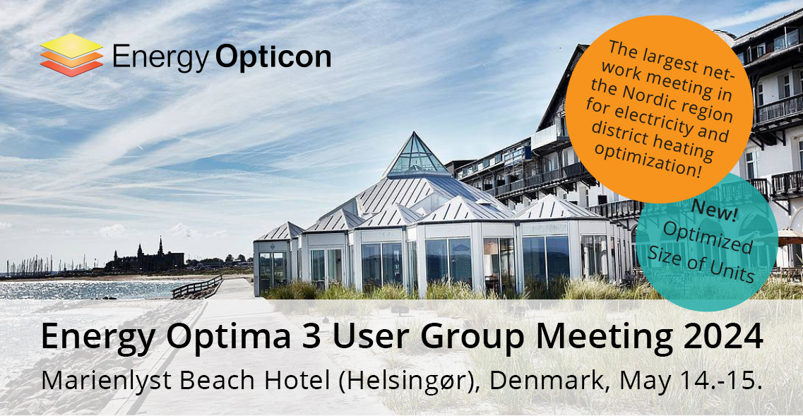 May 14-15, 2024: Energy Optima 3 User Group Meeting 2024